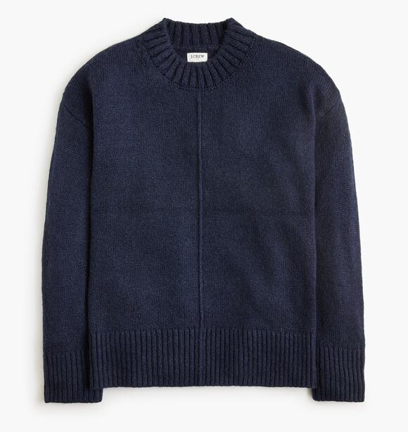 J. Crew Sweaters - J. Crew Mockneck Boyfriend Sweater Deep Indigo CP356 Size L